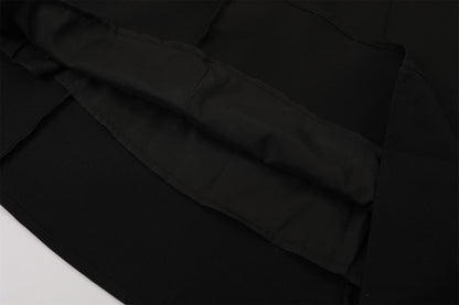 Gothic-Style White Jewel Neck Long Sleeve A-Line Maxi Dress Vintage Inspired Black Ribbon Tie Long Dress AP6767