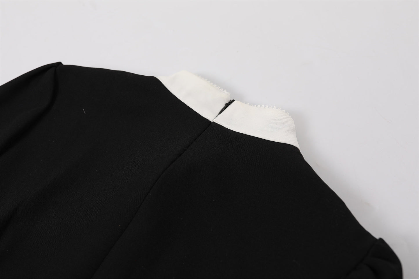Flowy White Peter Pan Collar Long Sleeve Maxi Dress Lolita Inspired Black Corset Ribbons A-Line Long Dress AP6768