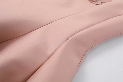Dopamine Style Crystal Rhinestone Bow A-Line Mini Skirt Chic Blush Pink Sleeveless Tulle Hem Party Glam Short Dress AP6772