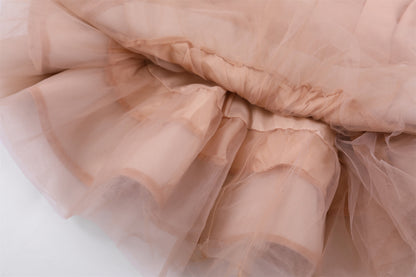 Dopamine Style Crystal Rhinestone Bow A-Line Mini Skirt Chic Blush Pink Sleeveless Tulle Hem Party Glam Short Dress AP6772