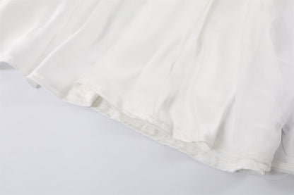 Trendy Back Bow Cutout Maxi Dress Elegant White Draped Neckline Wedding Guest Looks Mermaid Long Dress AP6776