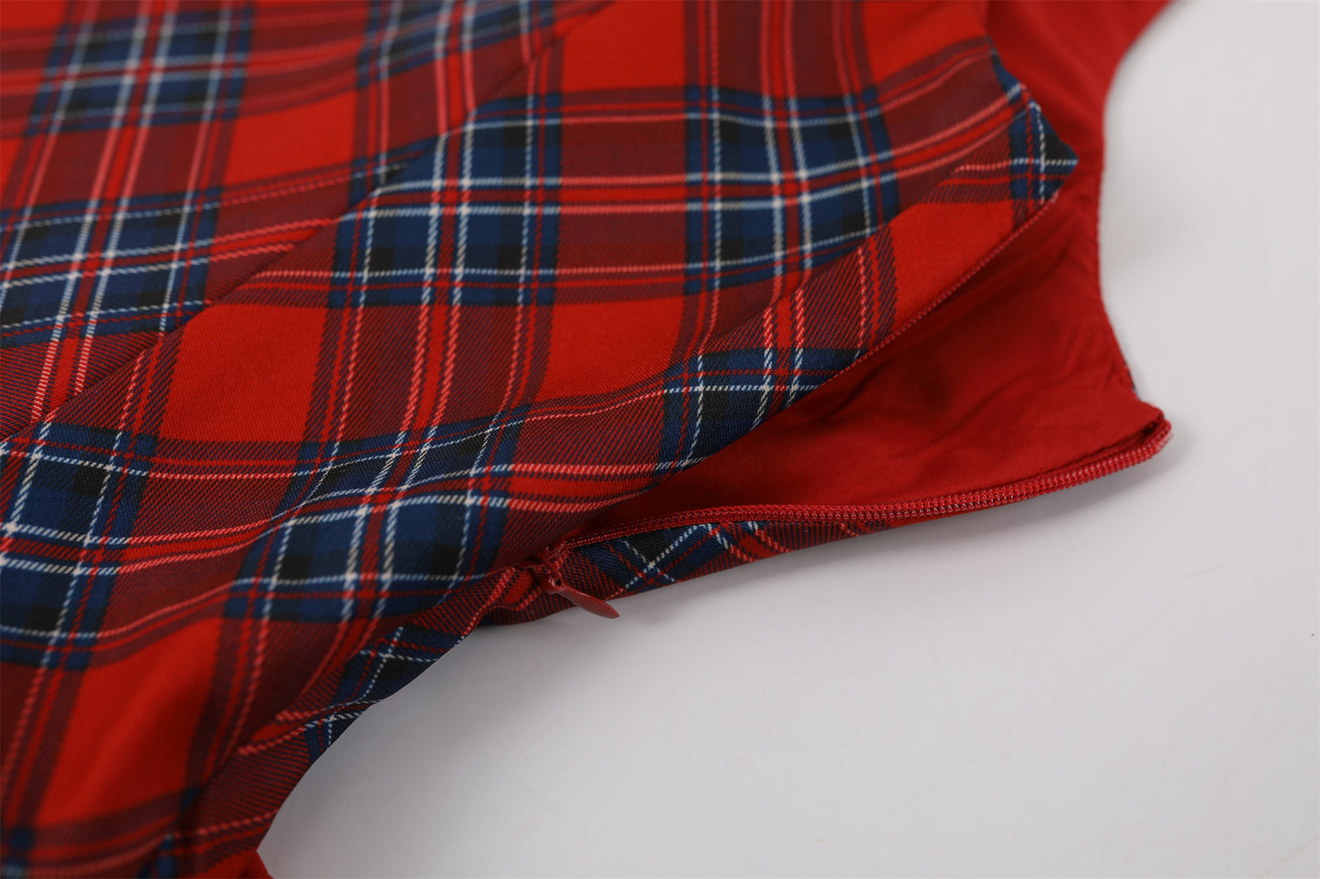 Attractive Spaghetti Straps Bow Waist A-Line Mini Dress Y2K Revival Red Plaid Short Dress AP6777