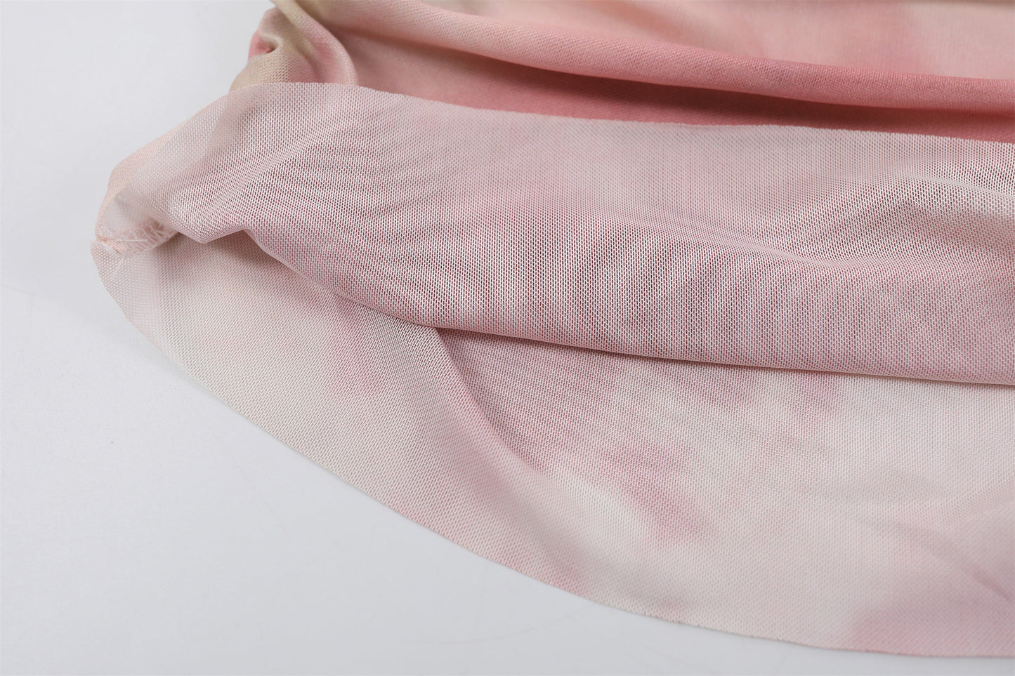Vogue Blush Tie-Dye Two-Piece A-Line Maxi Dress Soft Girl Aesthetic Ruched Long Sleeve Top Date Outfits Long Dress AP6778