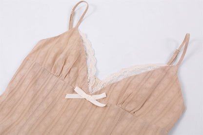 Fancy Spaghetti Straps A-Line Mini Dress Girly Corset Summer Party Outfits White Bow Tulle Short Dress AP6782