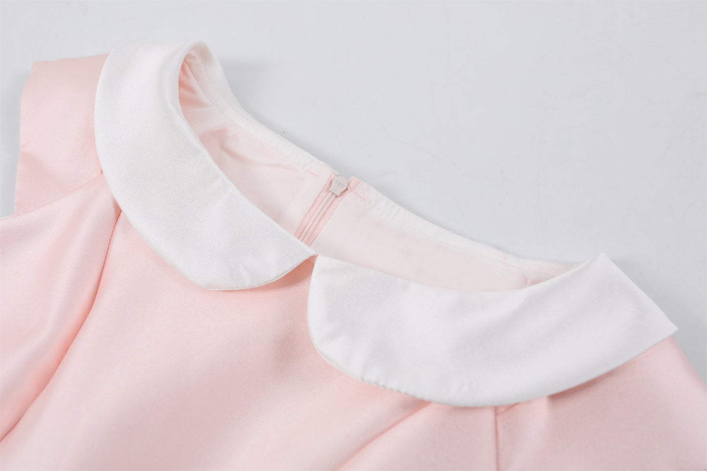 Delicate Bow Waist A-Line Midi Dress Short Sleeve Retro 50s Satin Jewel Neck Long Dress AP6783