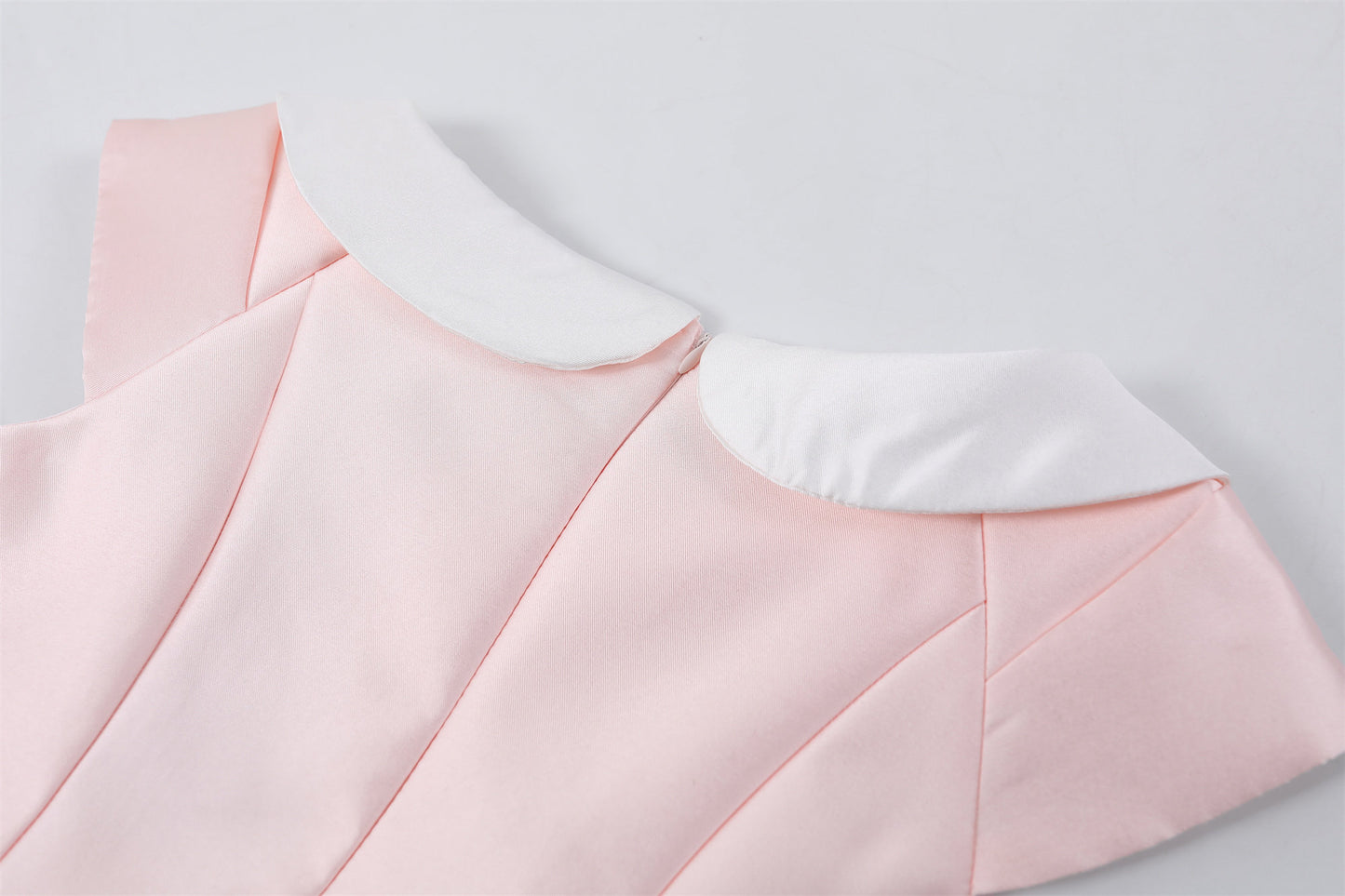 Delicate Bow Waist A-Line Midi Dress Short Sleeve Retro 50s Satin Jewel Neck Long Dress AP6783