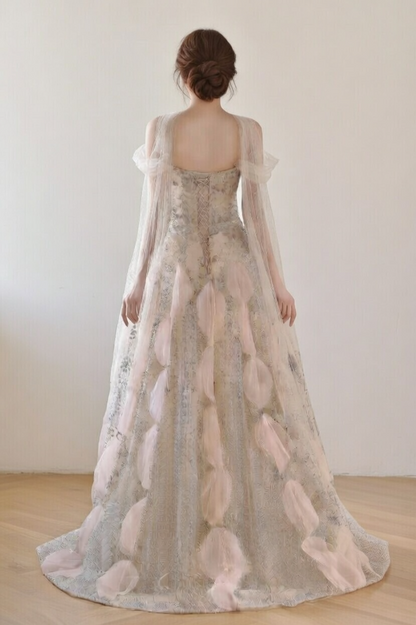 Glittering Off-Shoulder Prom Dresses Inspo Sequins Beaded Formal Wear Tulle A-Line Evening Dresses AP6784