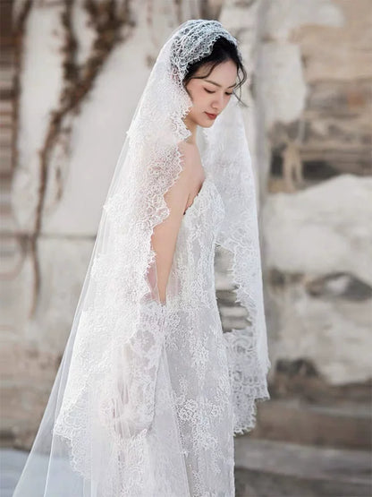 Novelty Strapless Wedding Dress Lace Mermaid Bridal Dress AP6844