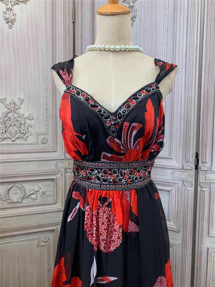 Floral Homecoming Dress Rhinestones A-Line Spaghetti Strap Birthday Gowns AP7180