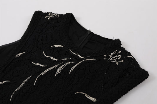 Hottie White Embroidery Waist Ties Jewel Neck A-Line Maxi Dresses Gothic Sleeveless Black Lace Evening Galas Long Dress AP7206