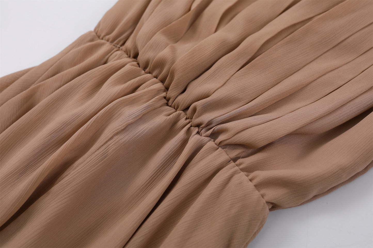Casual Handkerchief Hem Date Nights A-Line Mini Skirt Boho Beige Sleeveless Chiffon Dress With Cross Leather Belt Short Dress AP7207