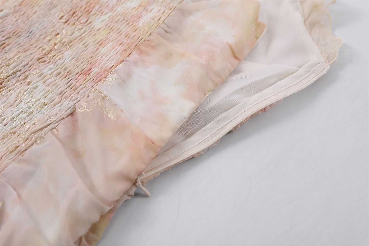 Fairy Tiered Ruffles 3D Floral A-Line Long Dress Romantic Blush Spaghetti Strap Applique Date Nights Maxi Dress AP7212