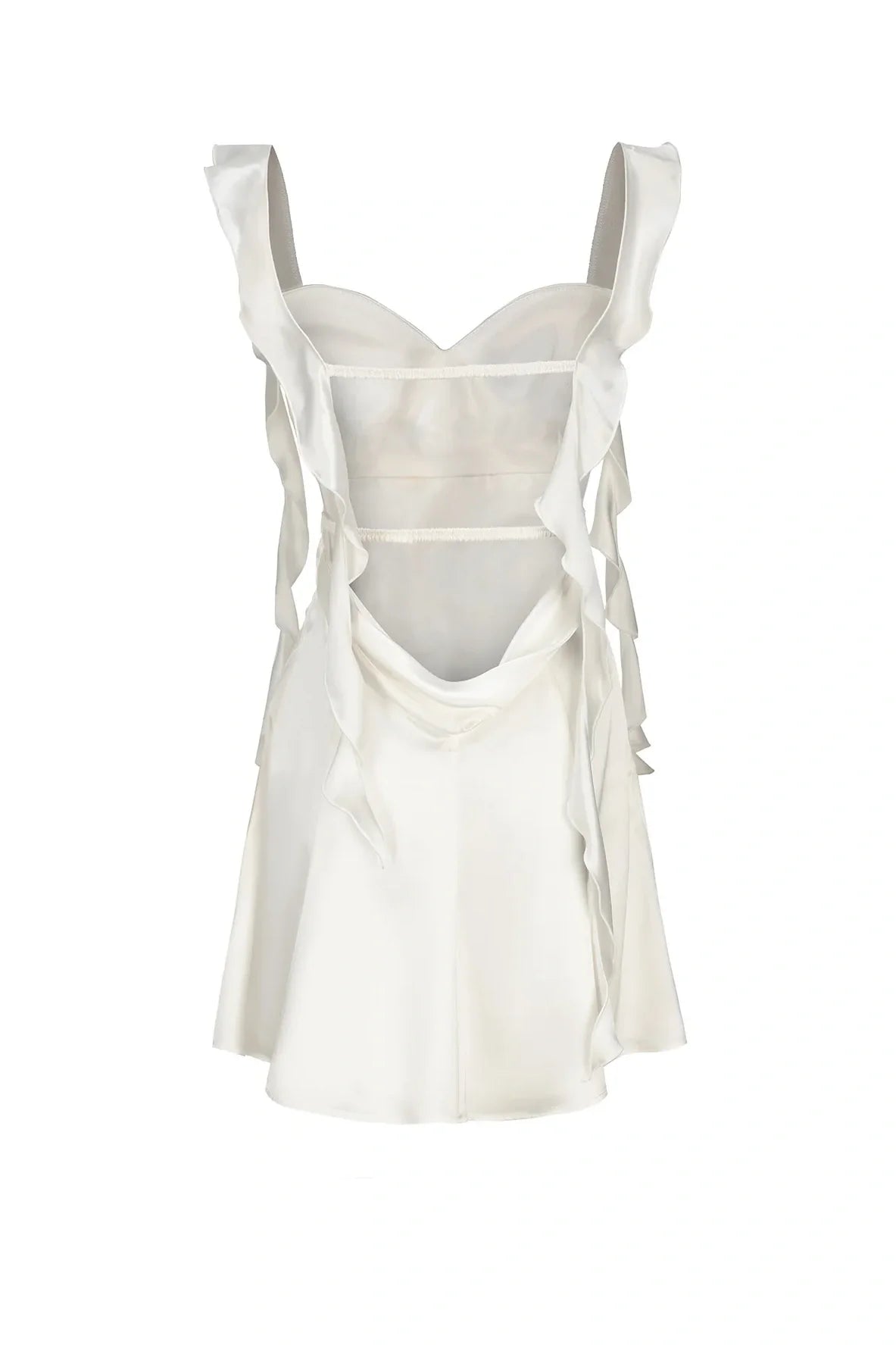 Blush Pink Ruffle Strap Mini Homecoming Dress with Side Cutouts AS003