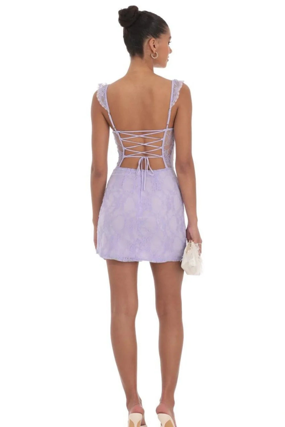 Charming Lace Bodycon Homecoming Dress with Spaghetti Straps and Side Slit AS011