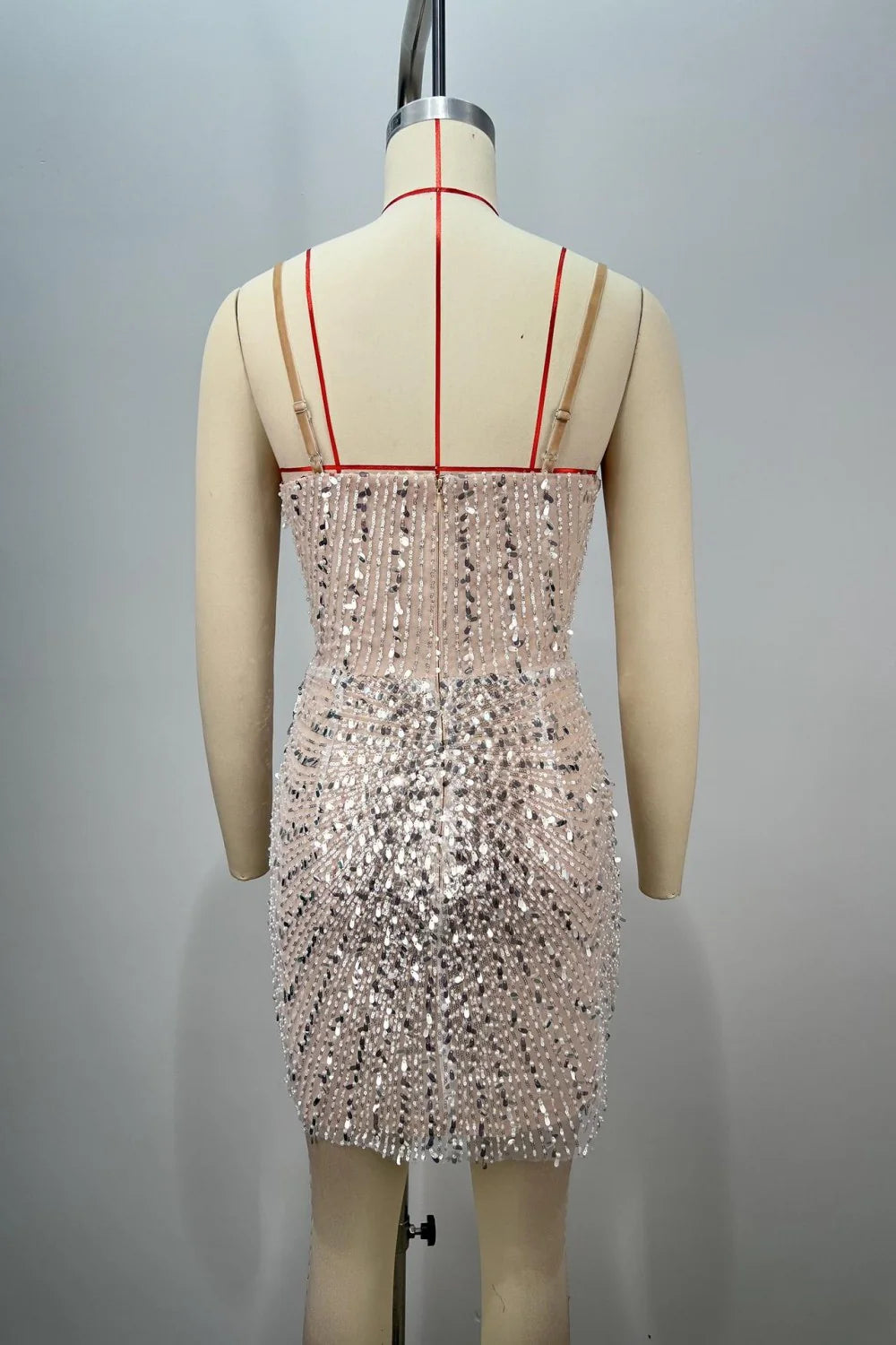 Glittering Butterfly Rhinestone Bodycon Homecoming Dress with Cutout Sides AS039