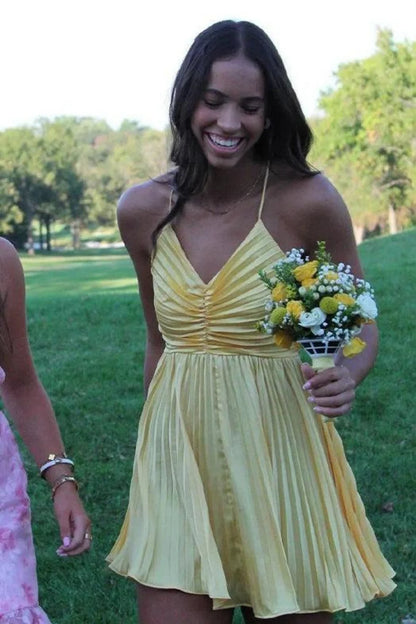 Stylish A Line Spaghetti Straps Orange Short Homecoming Dress With Open Back AS103