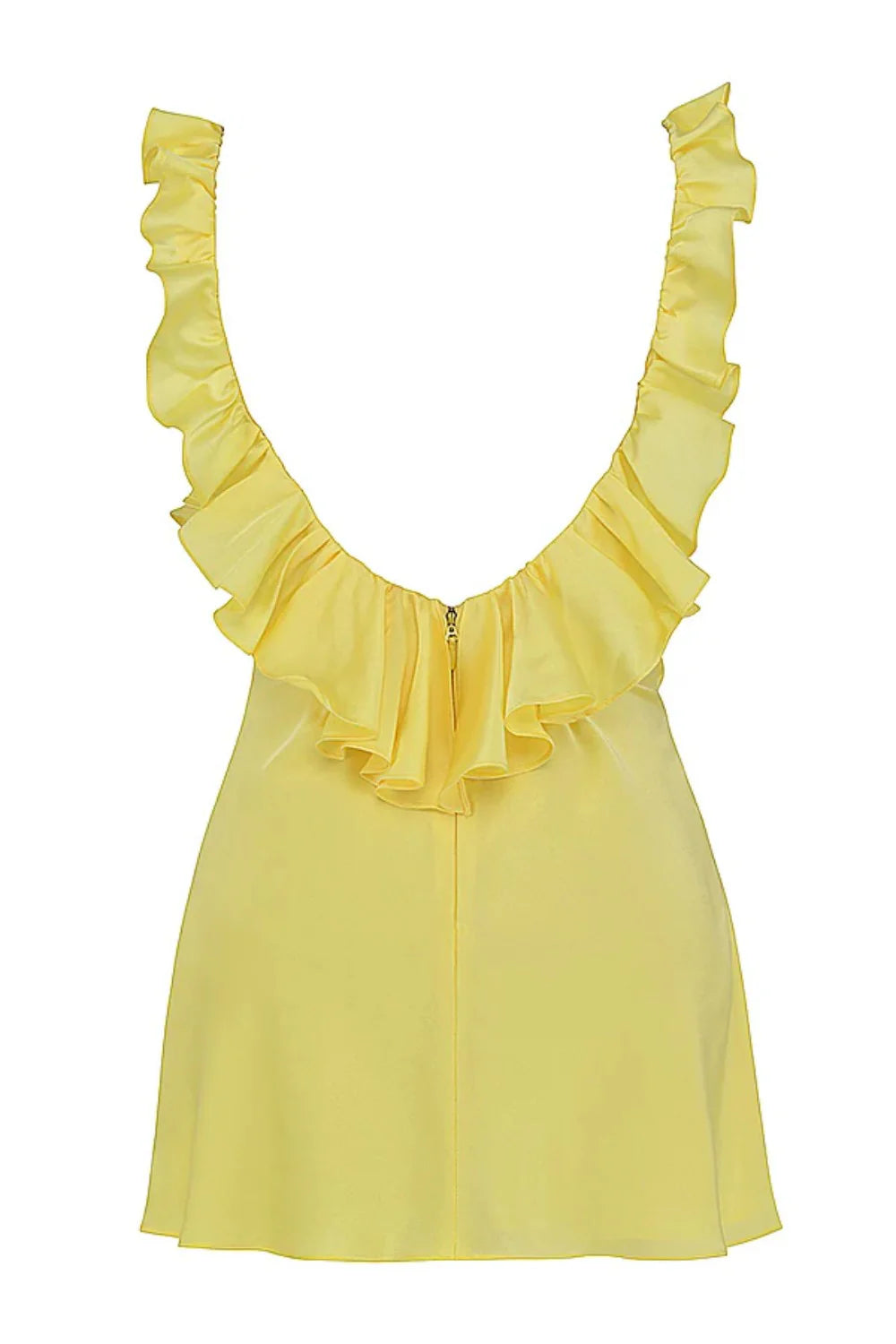 Chic Sheath V Neck Yellow Short Homecoming Dress With Ruffles AS105