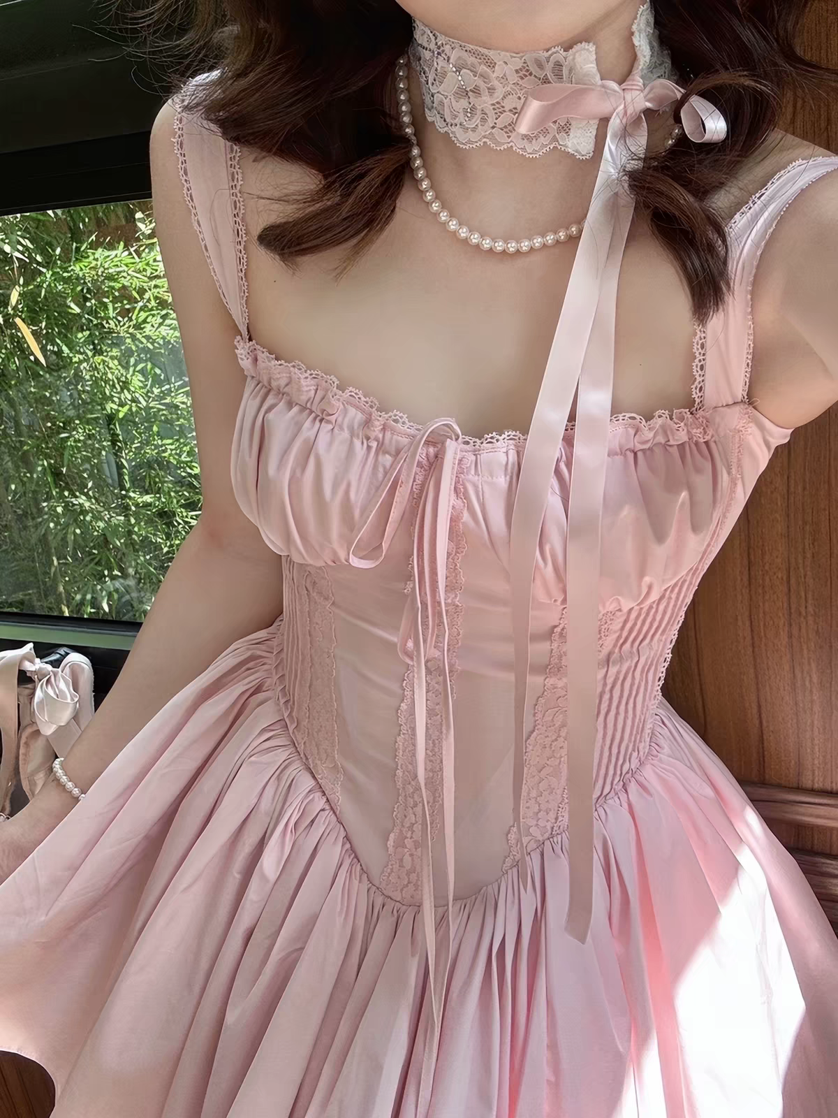 Luminous Red Lace Trim Straps Ruched Bust Corset A Line Short Homecoming Dress AS1056