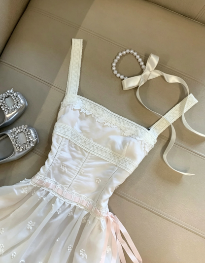 Elegant Ivory Square Neck Straps Lace Trim 3D Floral Applique A Line Short Homecoming Dress AS1098