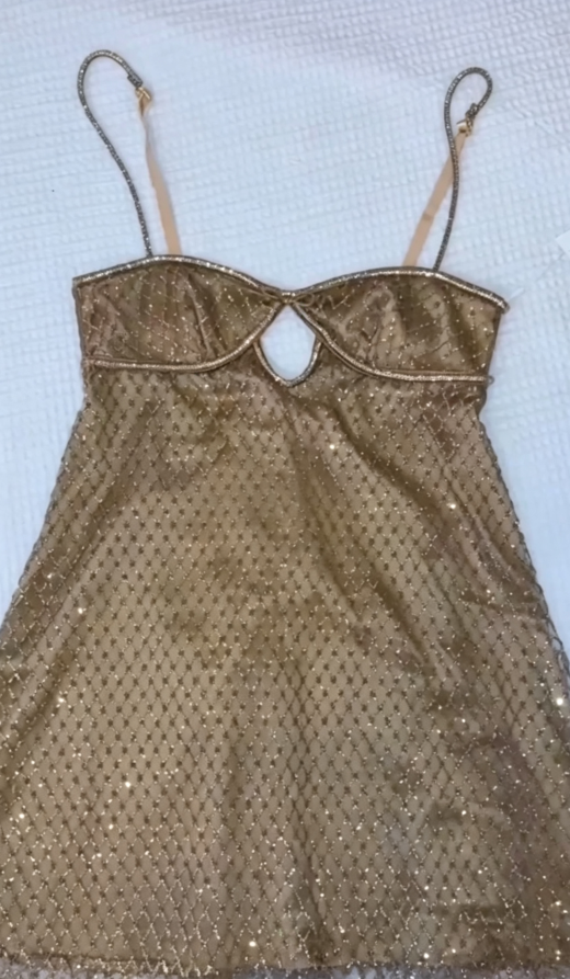 Chic Silver Spaghetti Straps Sweetheart Twist Cutout Rhinestone Mesh A-Line Short Homecoming Dress AS1148