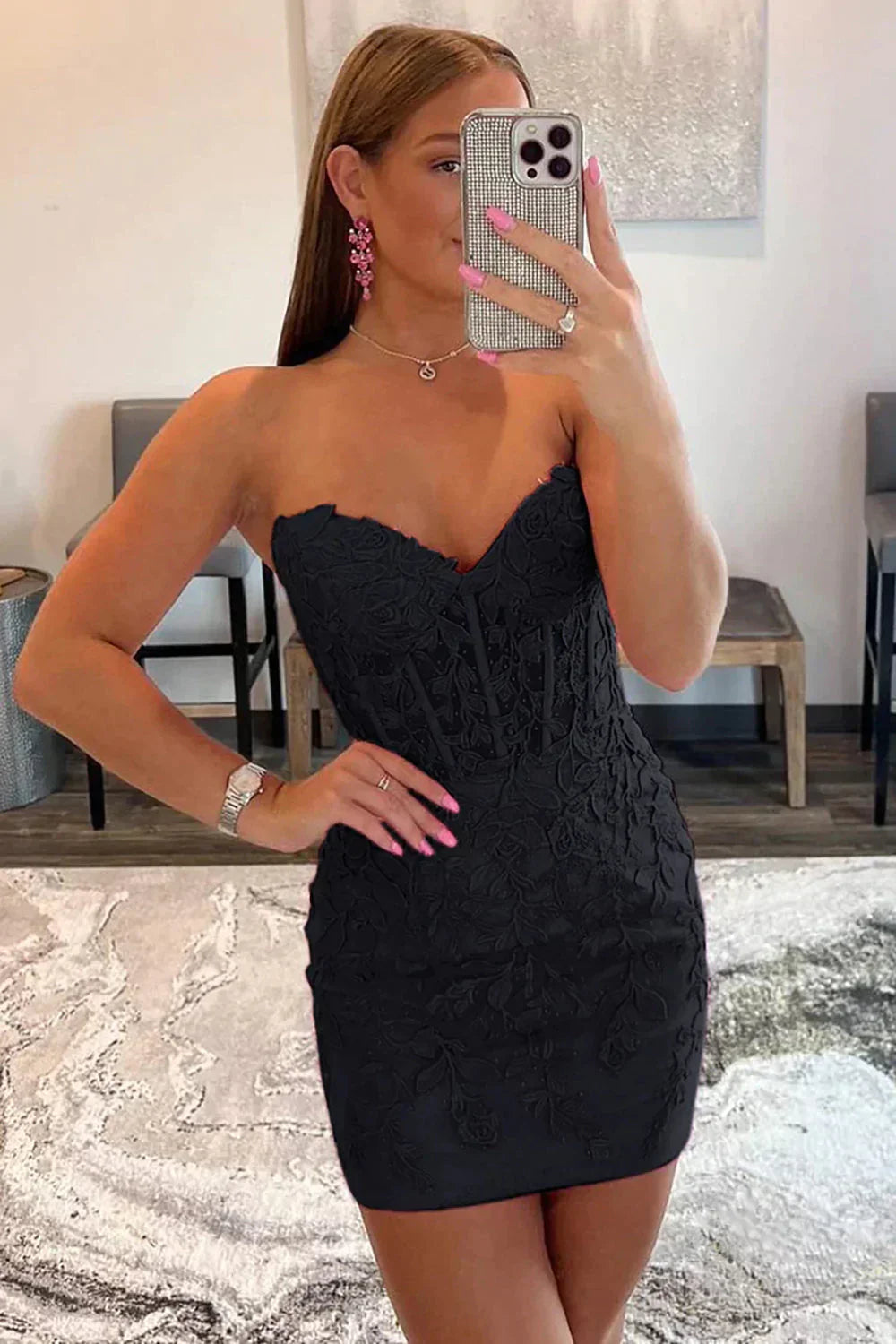 Adorable Sweetheart Lace-Up Homecoming Dress In Short Tight Fit AS132