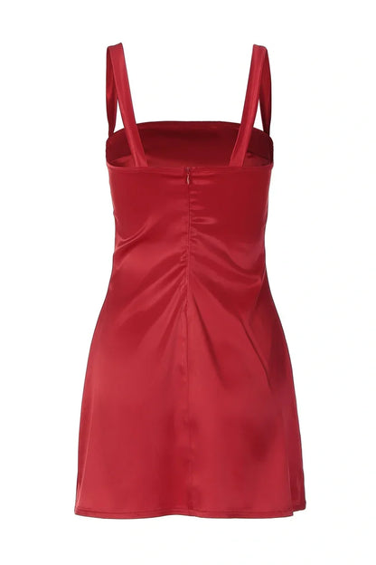 Trendy Plum Spaghetti Straps Sheath Short Homecoming Dress AS1364