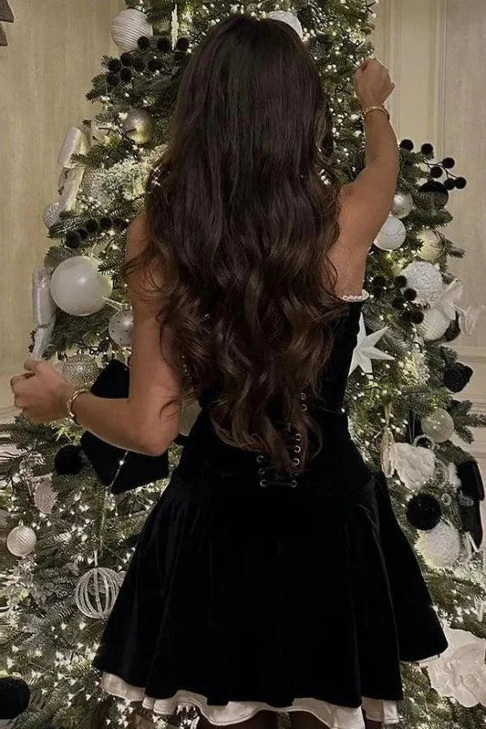 Sweety A Line Strapless Black Short Homecoming Dress With Criss Cross Back AS137