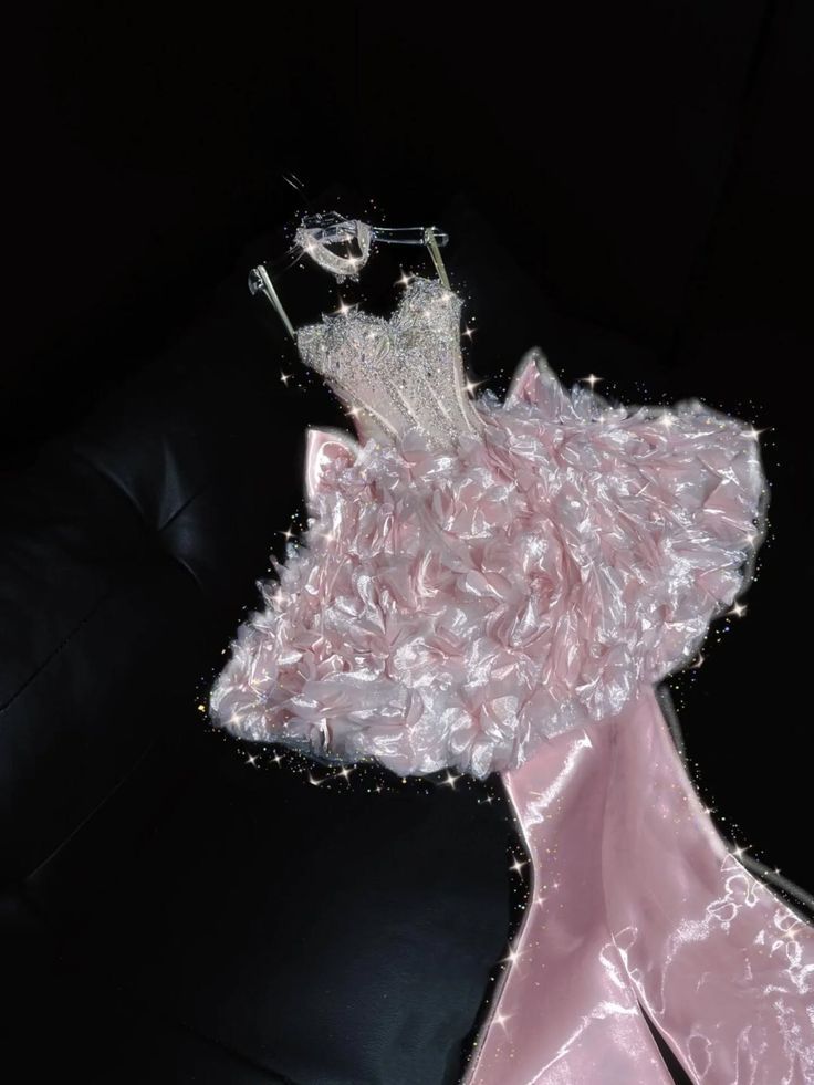 Sparkle Pink Spaghetti Straps Beaded Corset Ruffle A Line Short Homecoming Dress With Large Back Bow AS1396