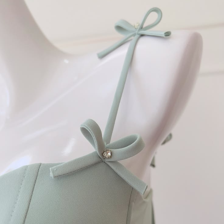 Refreshing Mint Green Sweetheart Neck Spaghetti Strap 3D Bow A Line Short Homecoming Dress AS1585