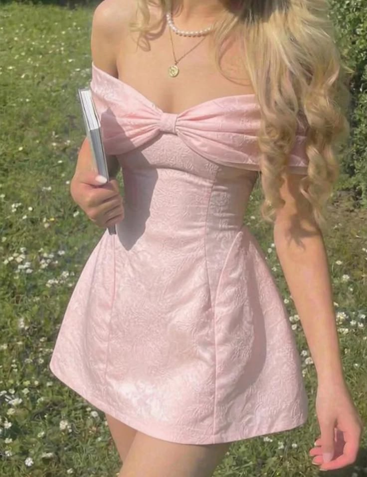 Delicate Pink Off Shoulder Jacquard A-Line Short Homecoming Dress AS2568