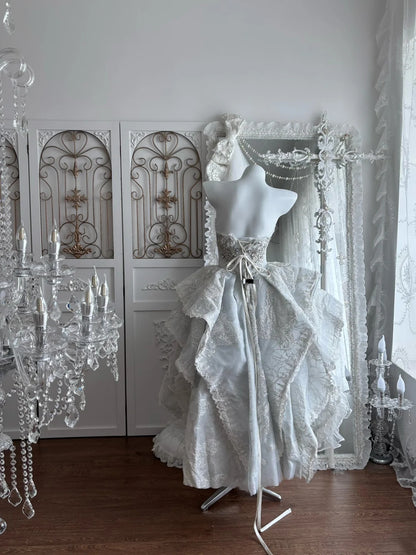 Stunning White Sweetheart Heavy Rhinestone Beaded High Low Ruffle A Line Short Wedding Dress Homecoming Dress AS2799