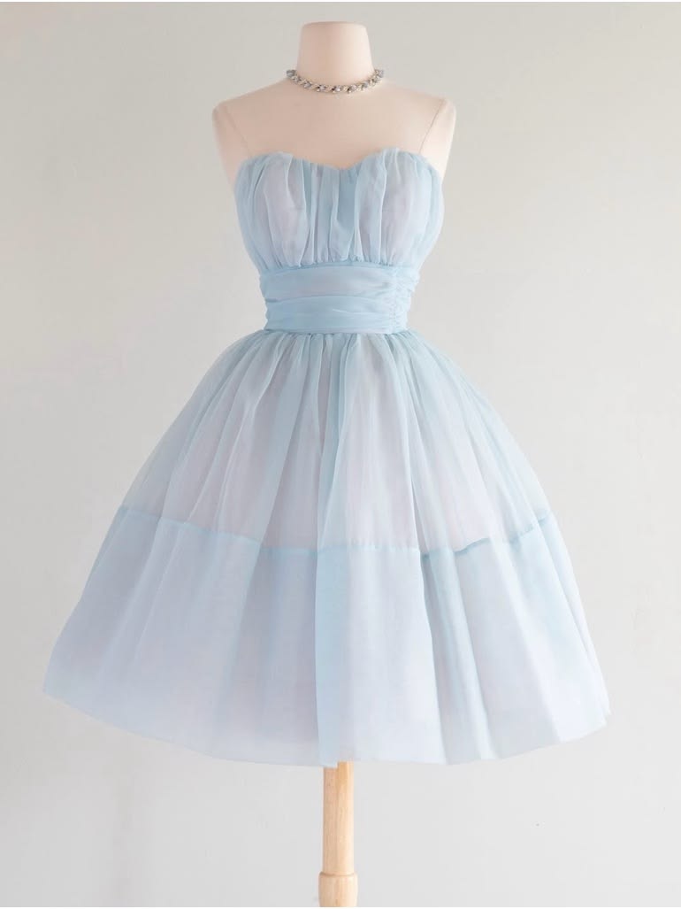 Dreamy Pale Blue Strapless Sweetheart A Line Short Homecoming Dress AS2875
