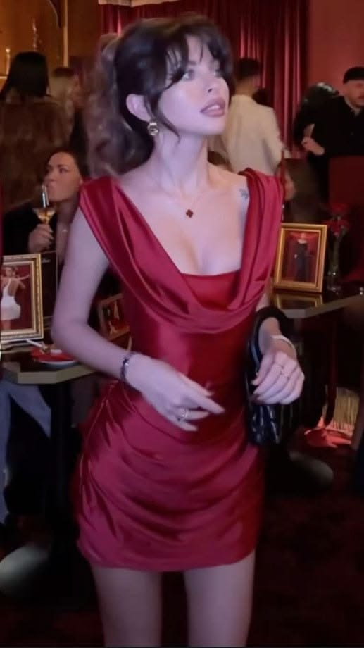 Luxurious Red Satin Cowl Neck Sleeveless Ruched Bodycon Short Homecoming Dress AS2916