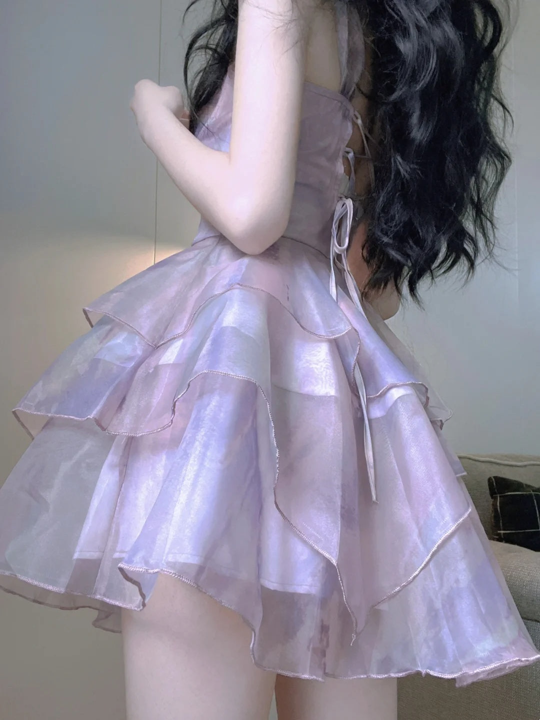 Whimsical Pastel Purple Sweetheart Corset A Line Short Homecoming Dress With 3D Floral Decor AS3035