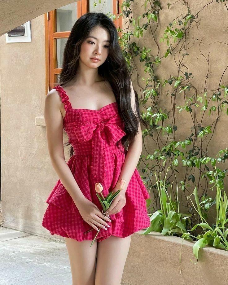 Vibrant Hot Pink Gingham Ruffle Straps Sweetheart Big Bow A Line Short Homecoming Dress AS3163