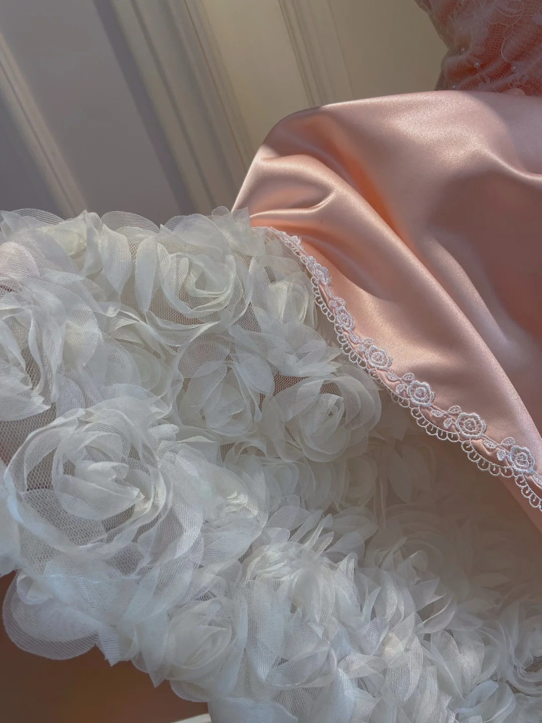 Charming Pink Strapless Bow Lace Beaded A-Line Short Homecoming Dress Birthday Dress AS3225
