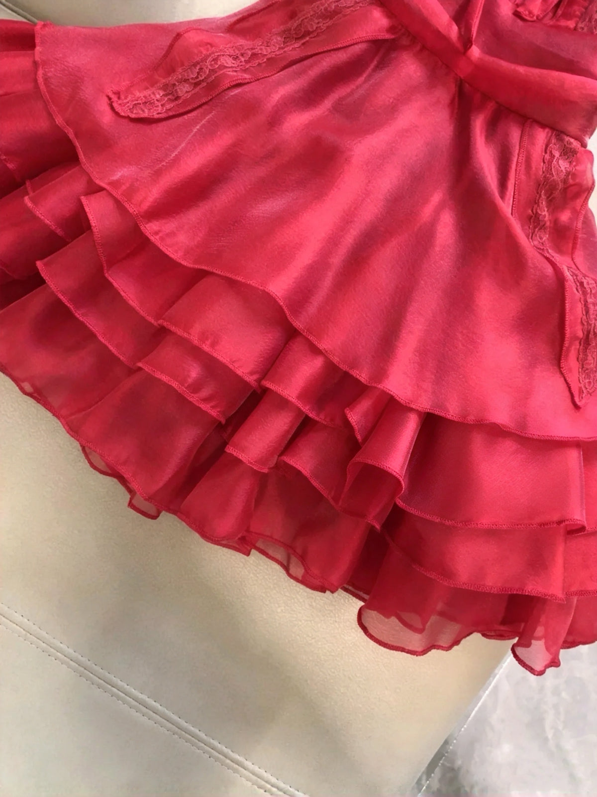Bold Red Halter Keyhole Neck Bow Ruffled Lace A Line Short Homecoming Dress Birthday Dress AS3274