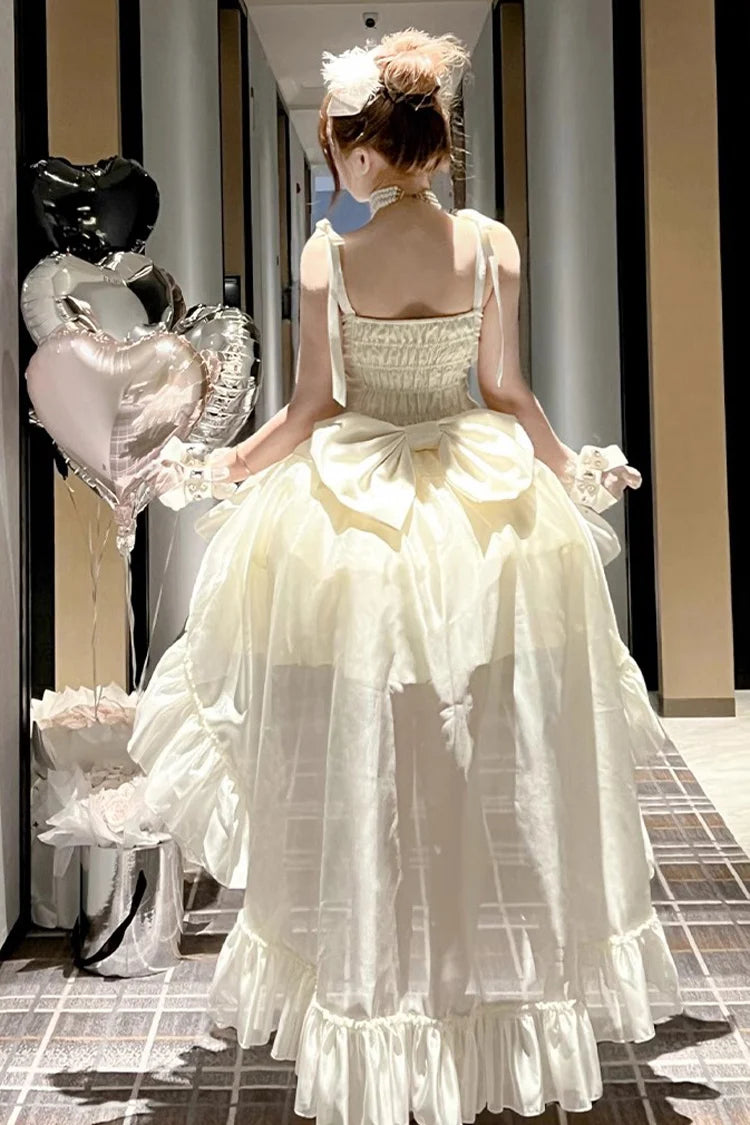 Elegant Cream Straps Bow Rhinestone Lace Corset A Line Short Homecoming Dress Birthday Dress AS3419