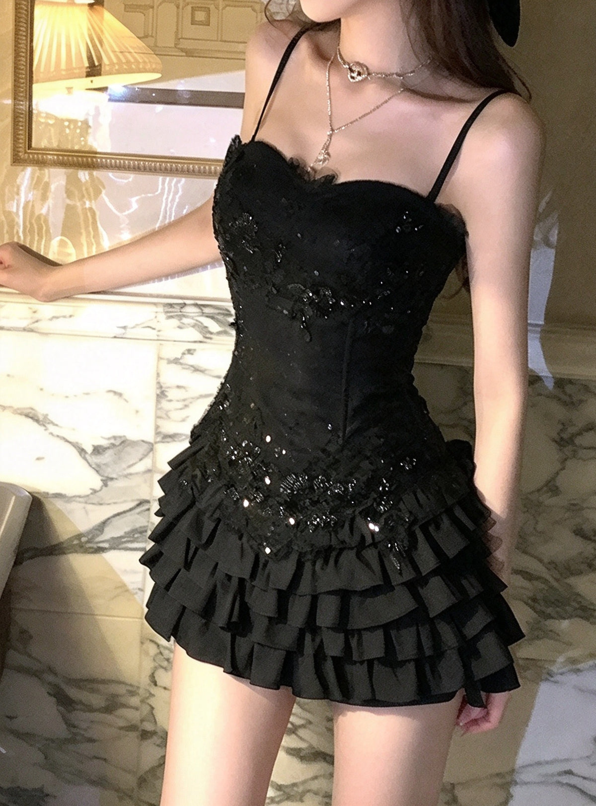 Glam Cream Strapless Sweetheart Lace Appliques Sequin Corset Detachable Sleeve A Line Short Homecoming Dress Birthday Dress AS3422