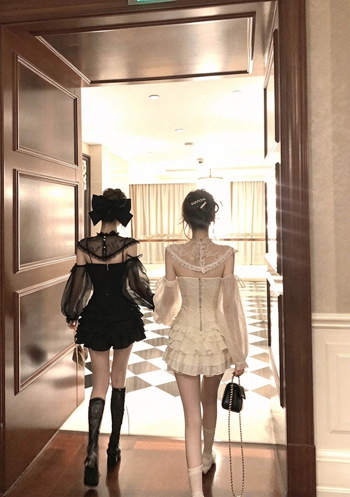 Glam Cream Strapless Sweetheart Lace Appliques Sequin Corset Detachable Sleeve A Line Short Homecoming Dress Birthday Dress AS3422