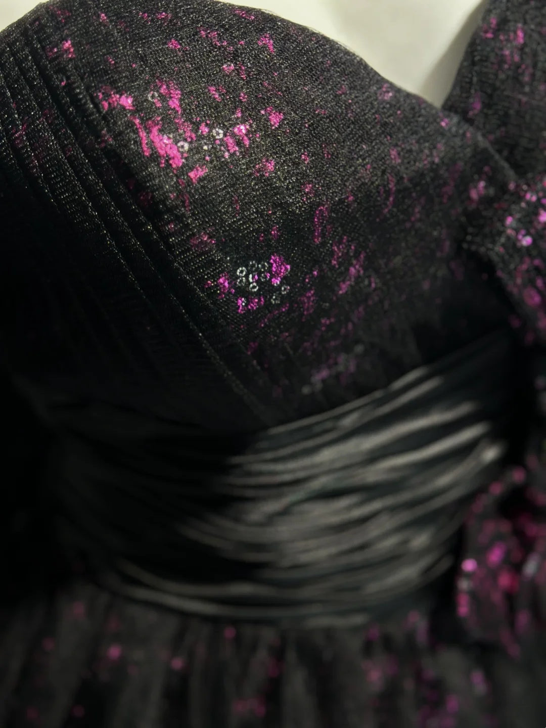 Glam Black Purple Glitter Strapless Sweetheart Bow Rhinestone A-Line Short Homecoming Dress Birthday Dress AS3446