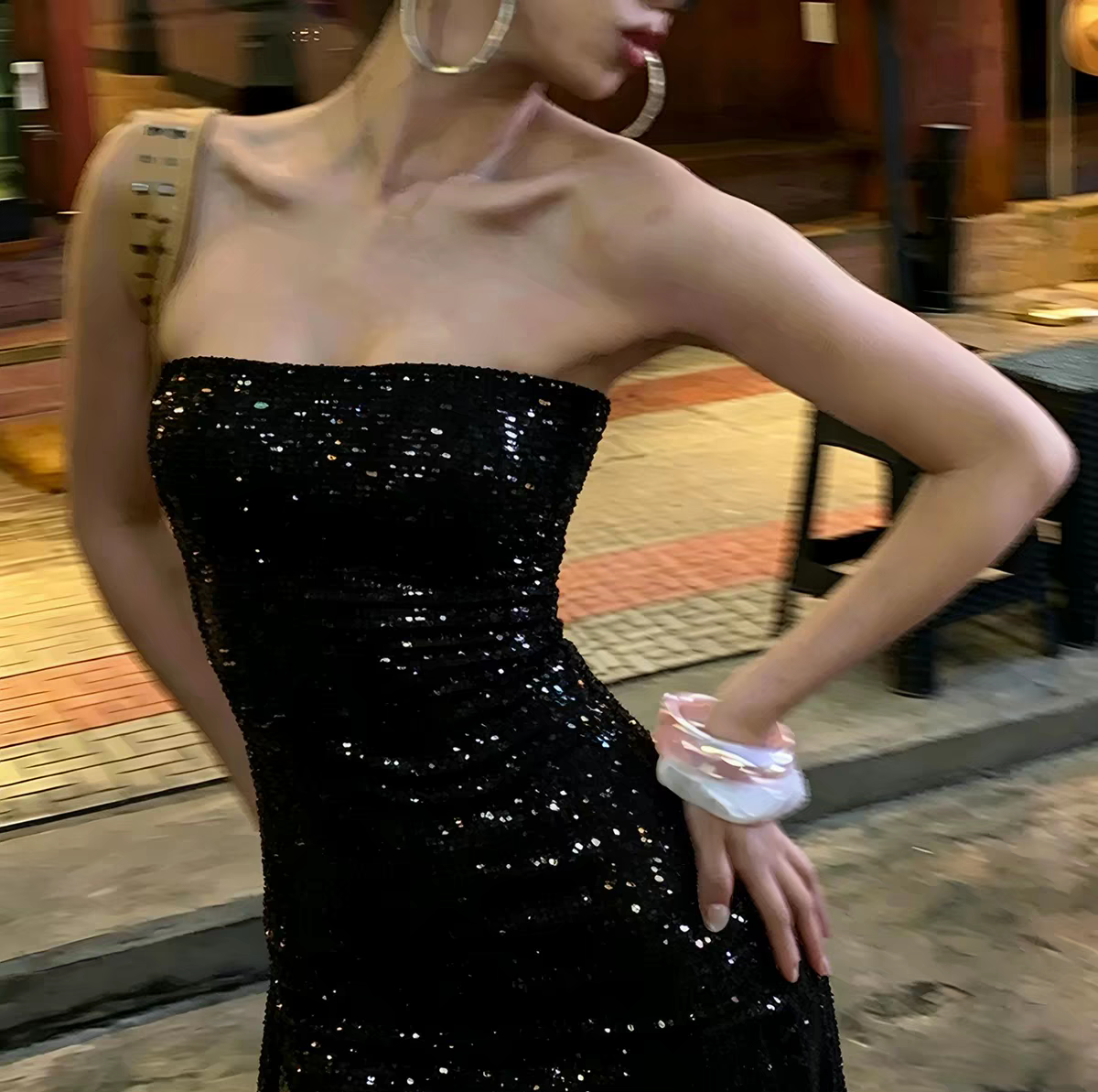 Stunning Pink Strapless Rhinestone Bodycon Short Homecoming Dress Birthday Dress AS3463