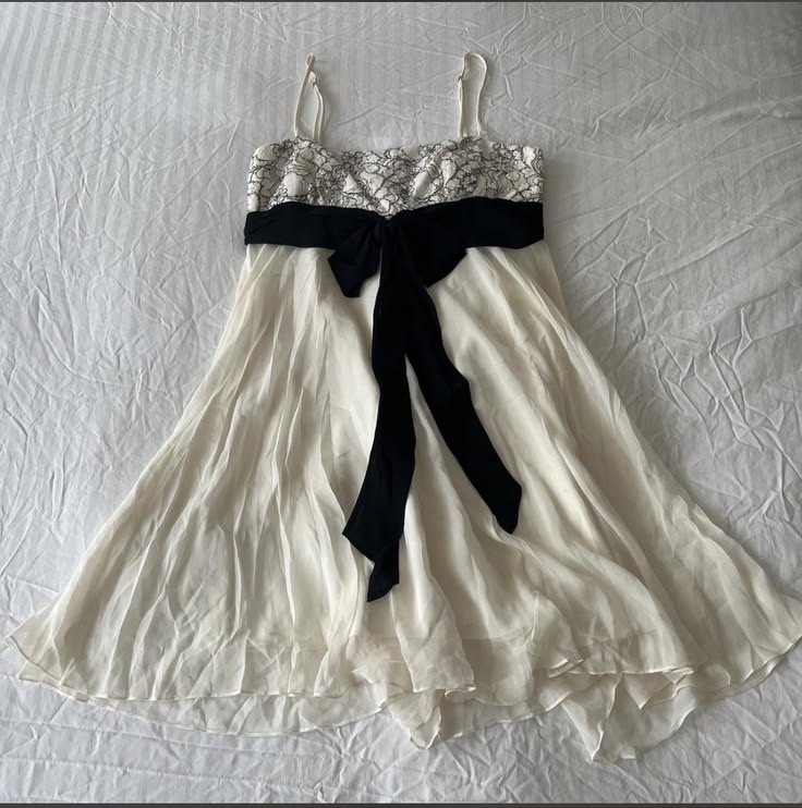 Chic Ivory Lace Spaghetti Straps Black Bow A Line Short Homecoming Dress Birthday Dress AS3484