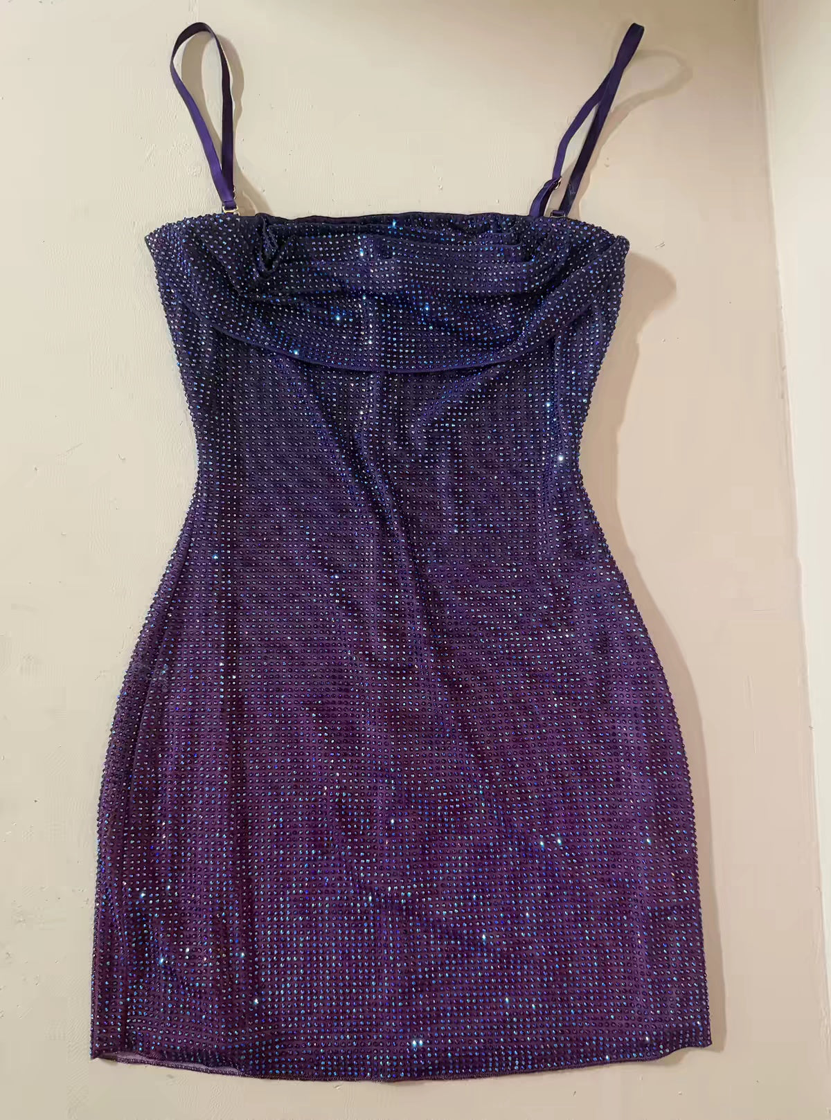 Stunning Green Ombre Spaghetti Straps Rhinestone Mesh Bodycon Short Homecoming Dress Birthday Party Dress AS3487