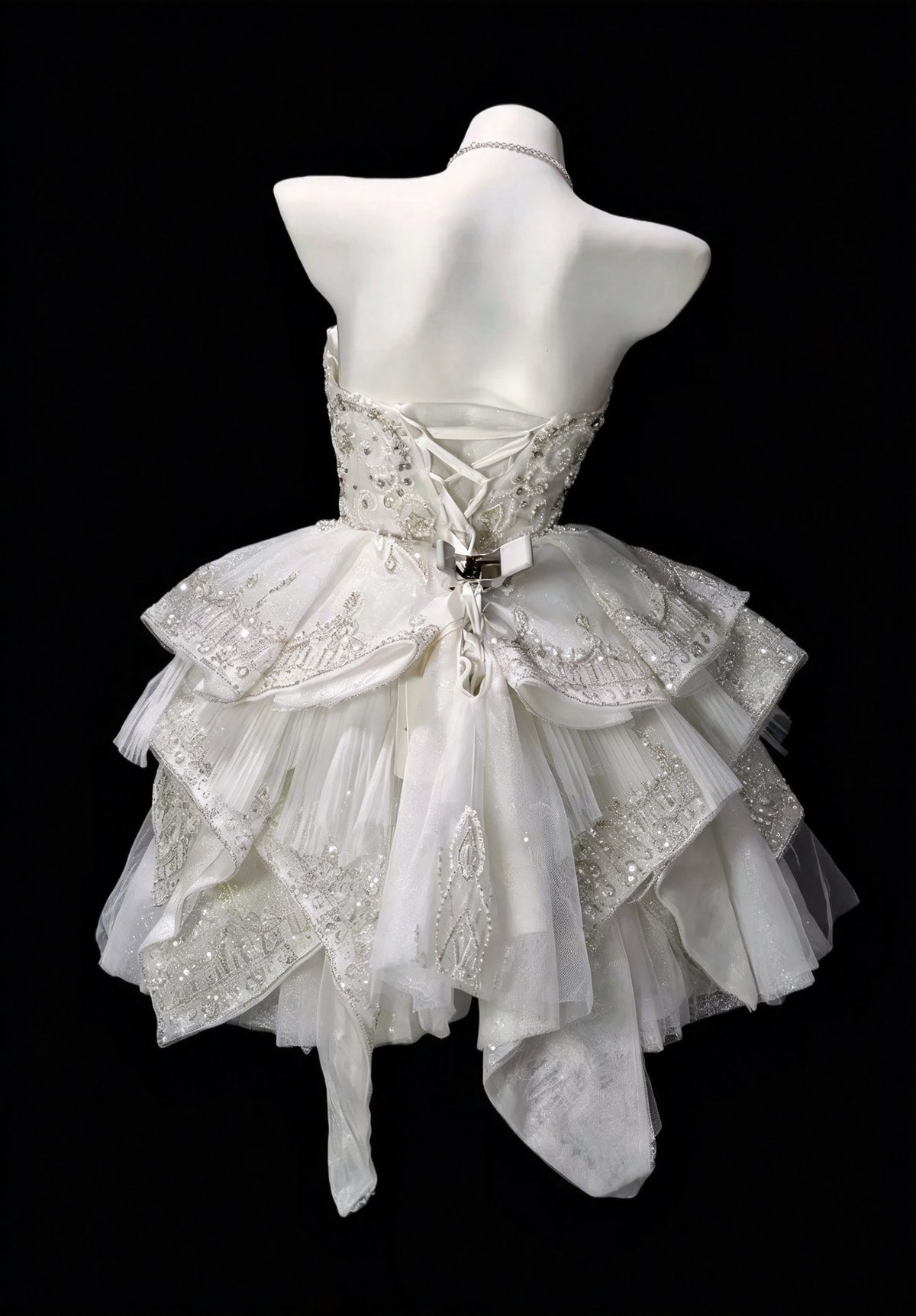 Luxury Ivory Strapless Sweetheart Heavy Beaded A Line Short Homecoming Dress Birthday Dress AS3503