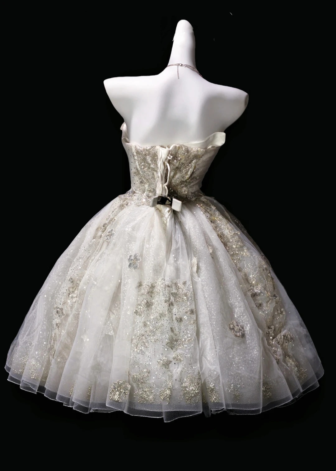 Luxury Ivory Strapless Sweetheart Heavy Beaded Glitter Tulle A Line Short Homecoming Dress Birthday Dress AS3509