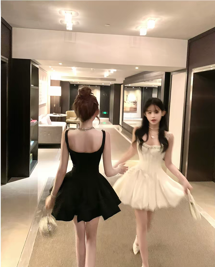 Glam Black Sweetheart Rhinestone Strap A Line Short Homecoming Dress Birthday Dress AS3545