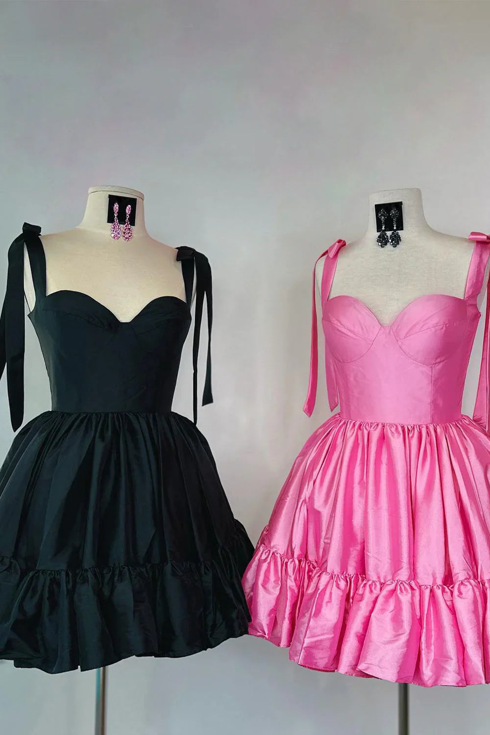 Sweet Satin Homecoming Dress With A-Line Silhouette And Ruffle Details AS494