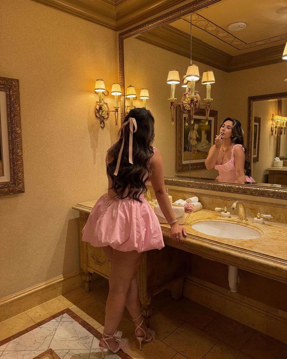 Playful Light Pink Square Neck Straps A Line Bubble Skirt Mini Homecoming Dress AS584
