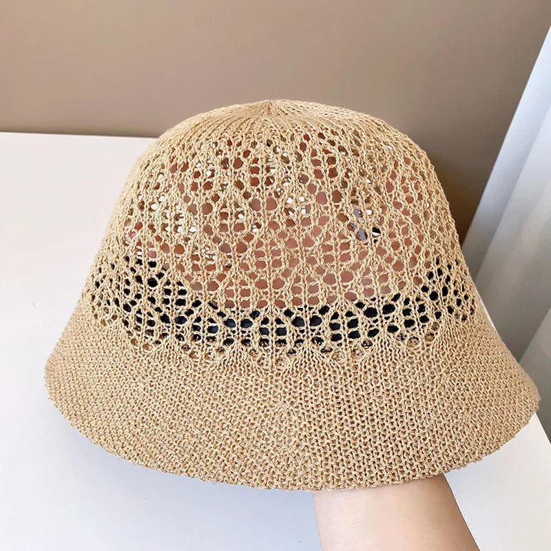 Chic Black Crochet Bucket Hat For Women AP00231